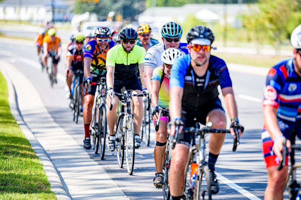 Cycle NC's Mountains to Coast ride day 5 stop in Greenville, NC. October 3, 2019. Original public domain image from Flickr