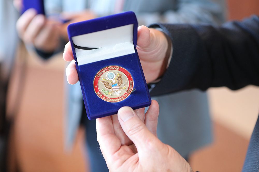 U.S. Ambassador pin. Original public domain image from Flickr