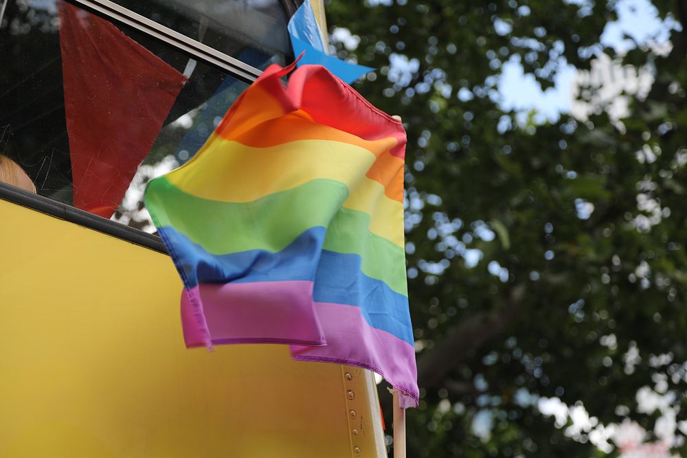 LGBTQ flag. Original public domain image from Flickr