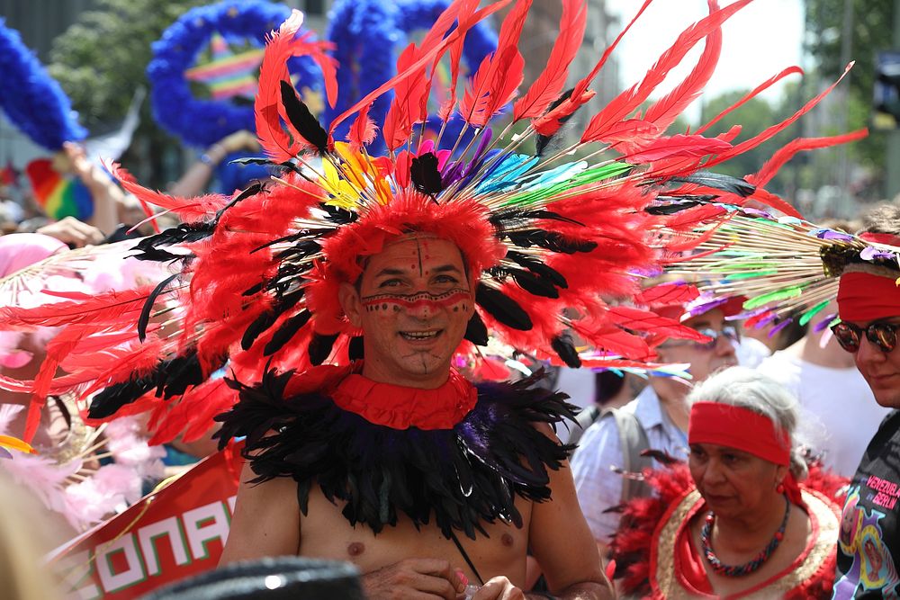 Carnival costume, PRIDE parade. Original public domain image from Flickr