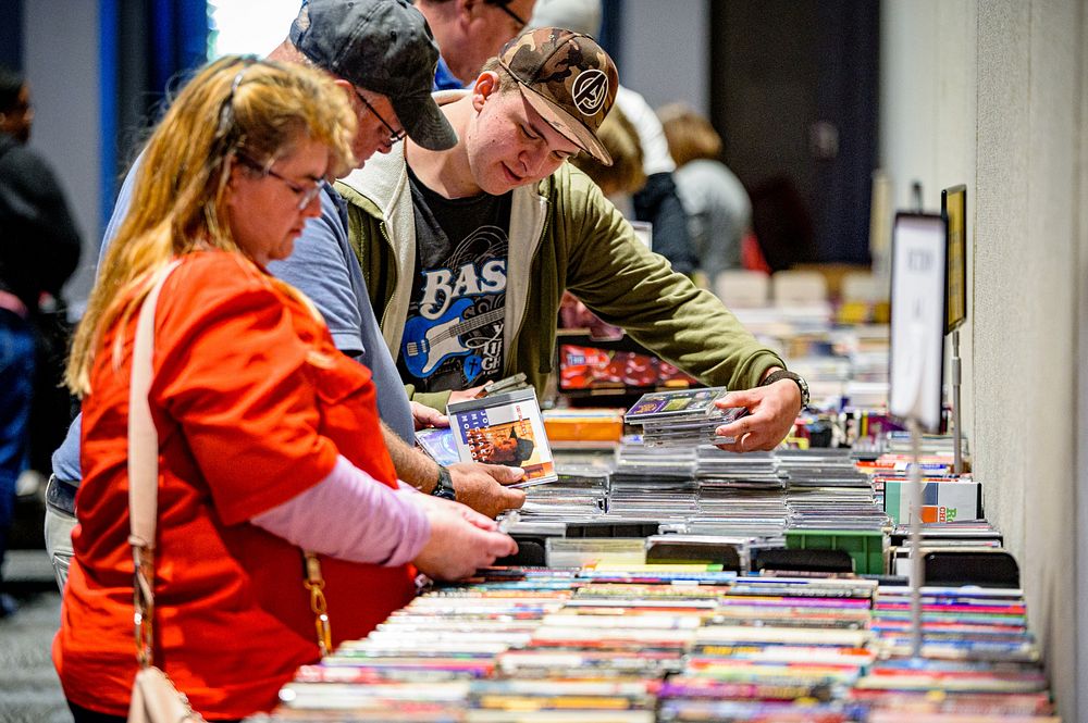 Friends of SML Used Book SaleBook lovers browse the wide selection of titles available during the Friends of Sheppard…