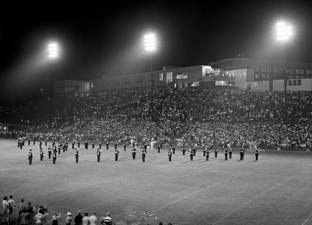 Oak Ridge HS Band on Blankenship Field 1951