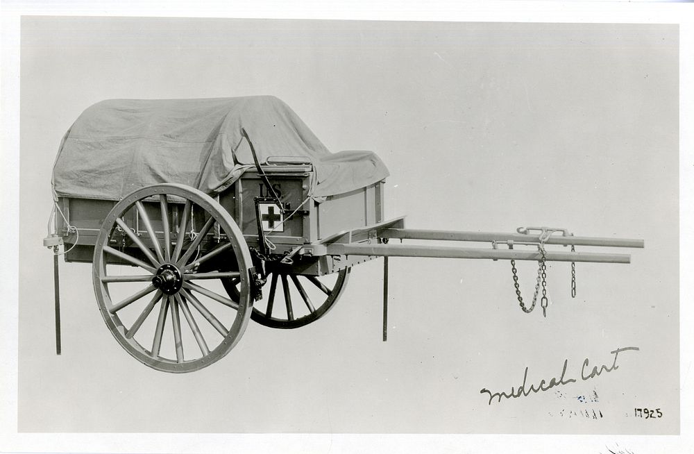 Medicine - Military - Equipment: Medical cart. Original public domain image from Flickr