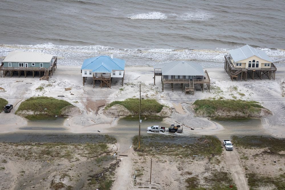 Customs and Border Protection Air and Marine agents survey damage caused by Hurricane Sally near Mobile, Ala., Sept. 16…