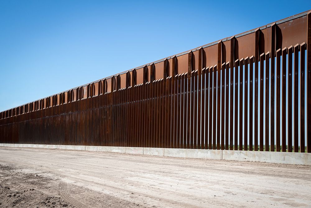 Recently constructed panels at the new border wall system project near McAllen, Texas on October 30, 2020.