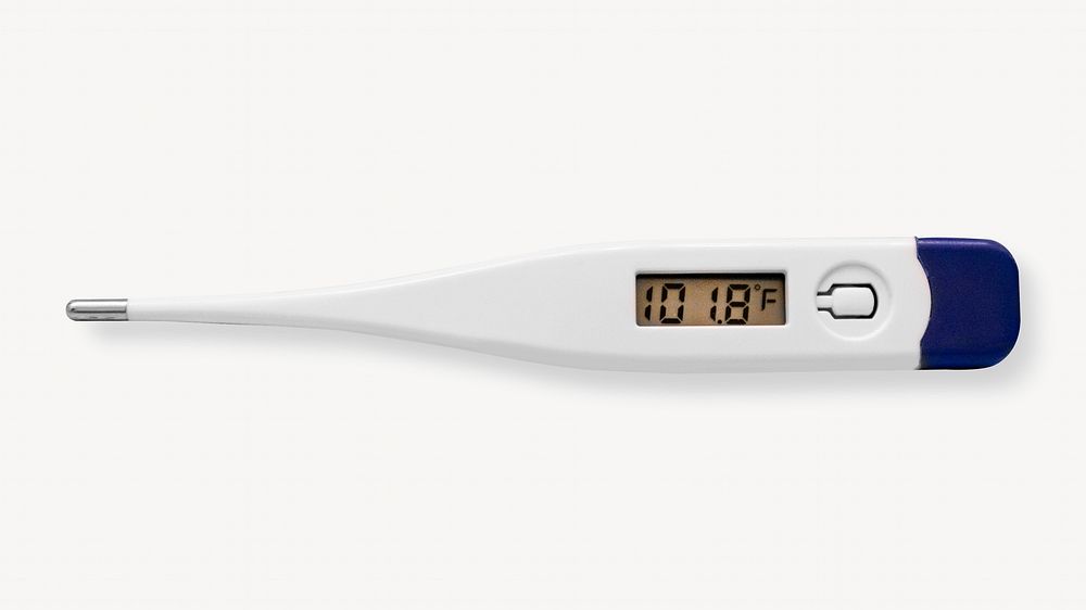 Temperature check isolated image on white