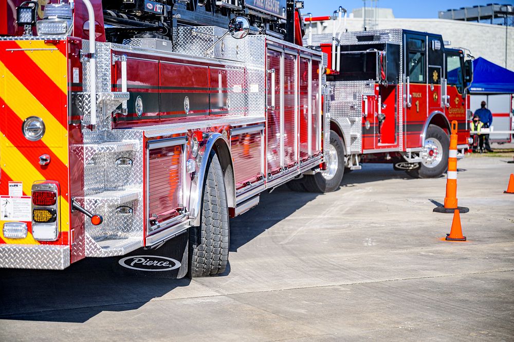 Fire rescue tiller truck training, location unknown, January 15, 2021. Original public domain image from Flickr