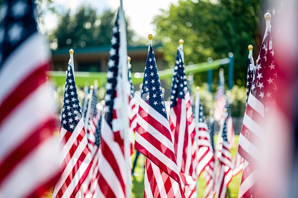  American flags at field of honor