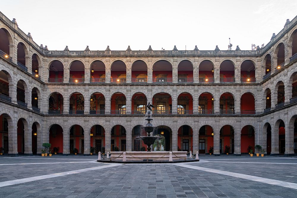The National Palace (Palacio Nacional), Mexico City, Mexico. Original public domain image from Flickr