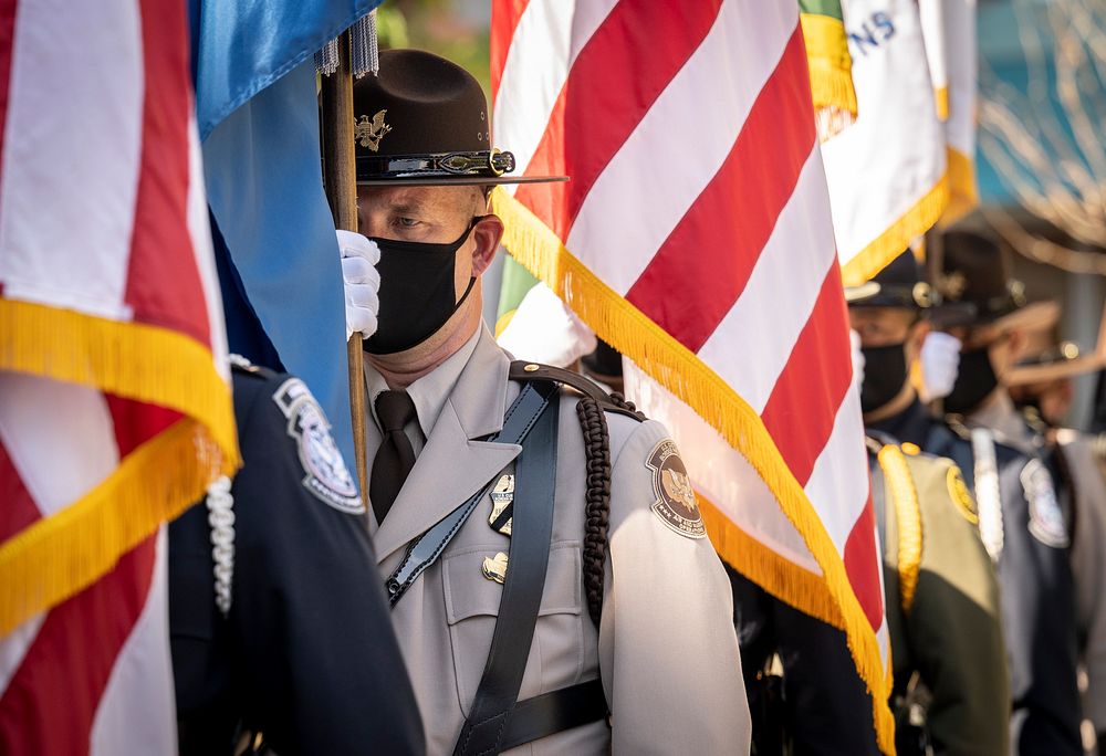 The U.S. Customs and Border Protection (CBP) Valor Memorial and Wreath Laying Ceremony. (DHS Photo by Benjamin Applebaum).…