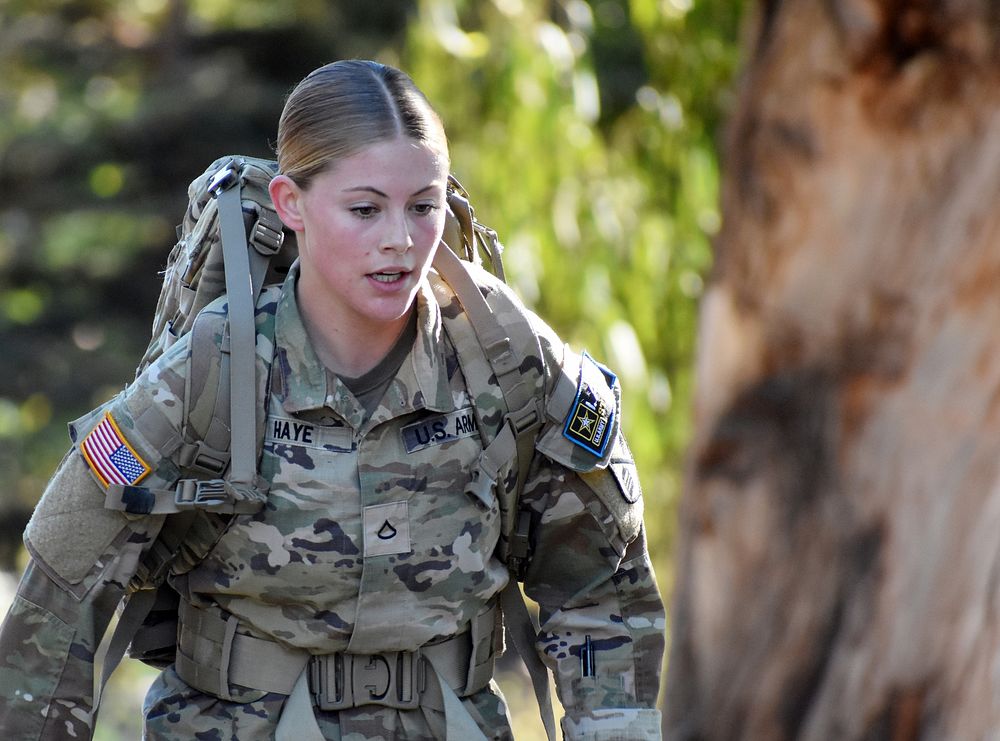 Female US soldier. Original public domain image from Flickr