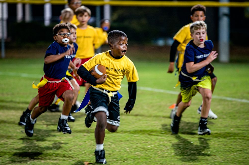 Greenville Recreation & Parks Flag Football at Evans Park, October 19, 2021, North Carolina, USA.Original public domain…