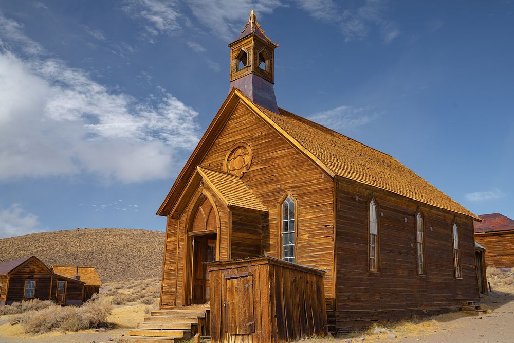 Bodie Hills Church. Original public domain image from Flickr