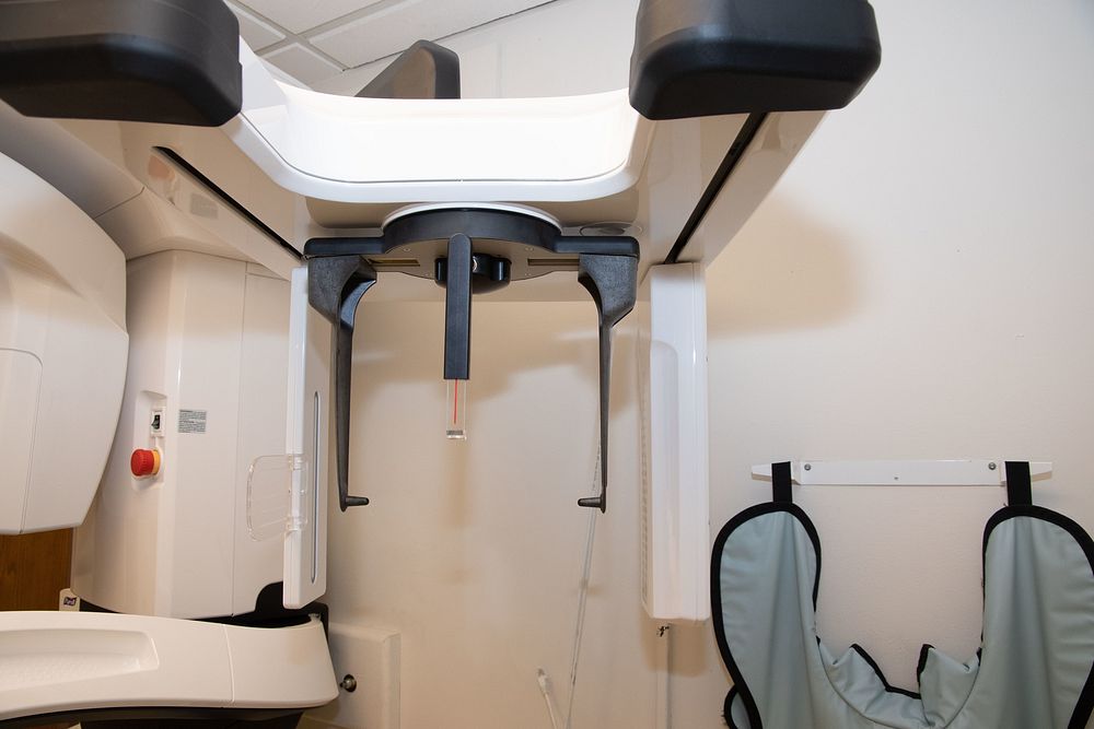 Cone Beam Computed Tomography (CBCT) machine, dental equipment. Original public domain image from Flickr