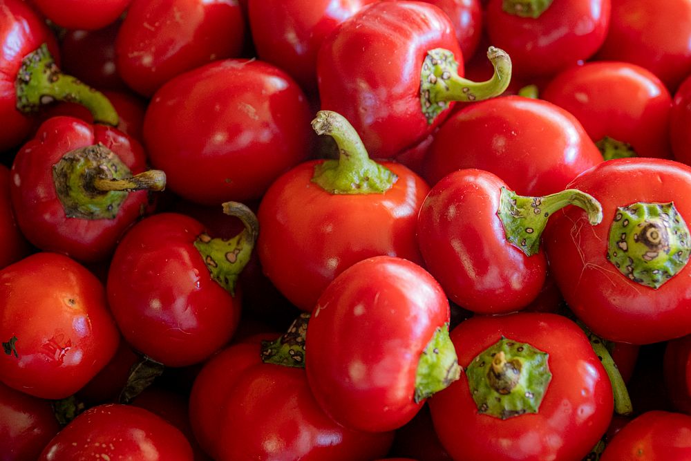 Red heirloom tomatoes, fresh vegetable. Original public domain image from Flickr