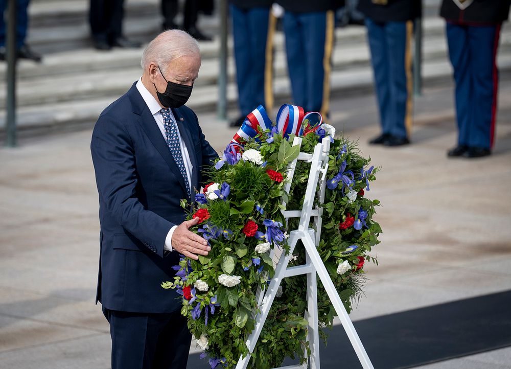 President Joe Biden at the 68th National Veterans Day Observance at Arlington National Cemetery. Washington, D.C., November…
