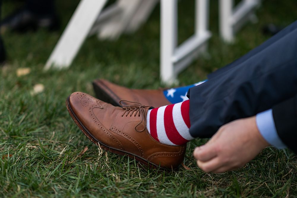 American flag socks. Original public domain image from Flickr