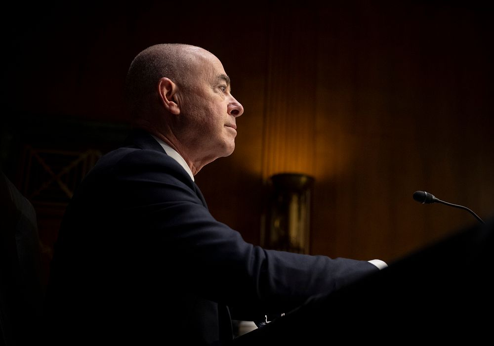 Homeland Security Secretary Alejandro Mayorkas testifies in a hearing entitled “Oversight of the Department of Homeland…