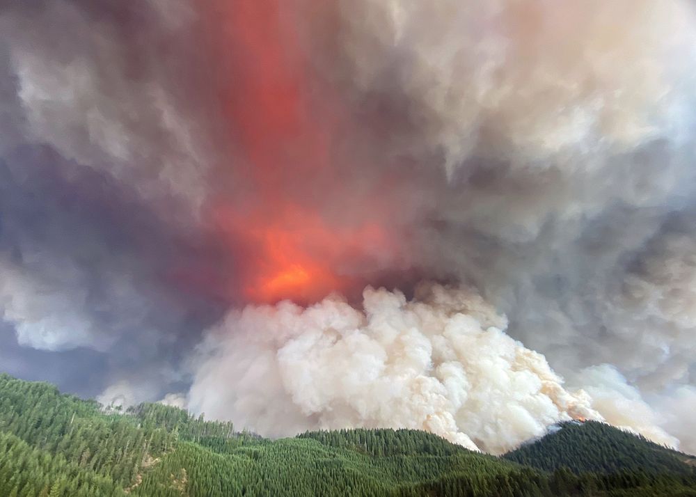 Wildfire smoke sky. Original public domain image from Flickr