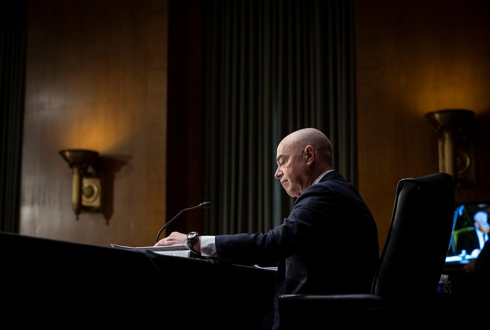 Homeland Security Secretary Alejandro Mayorkas testifies in a hearing entitled &ldquo;Oversight of the Department of…