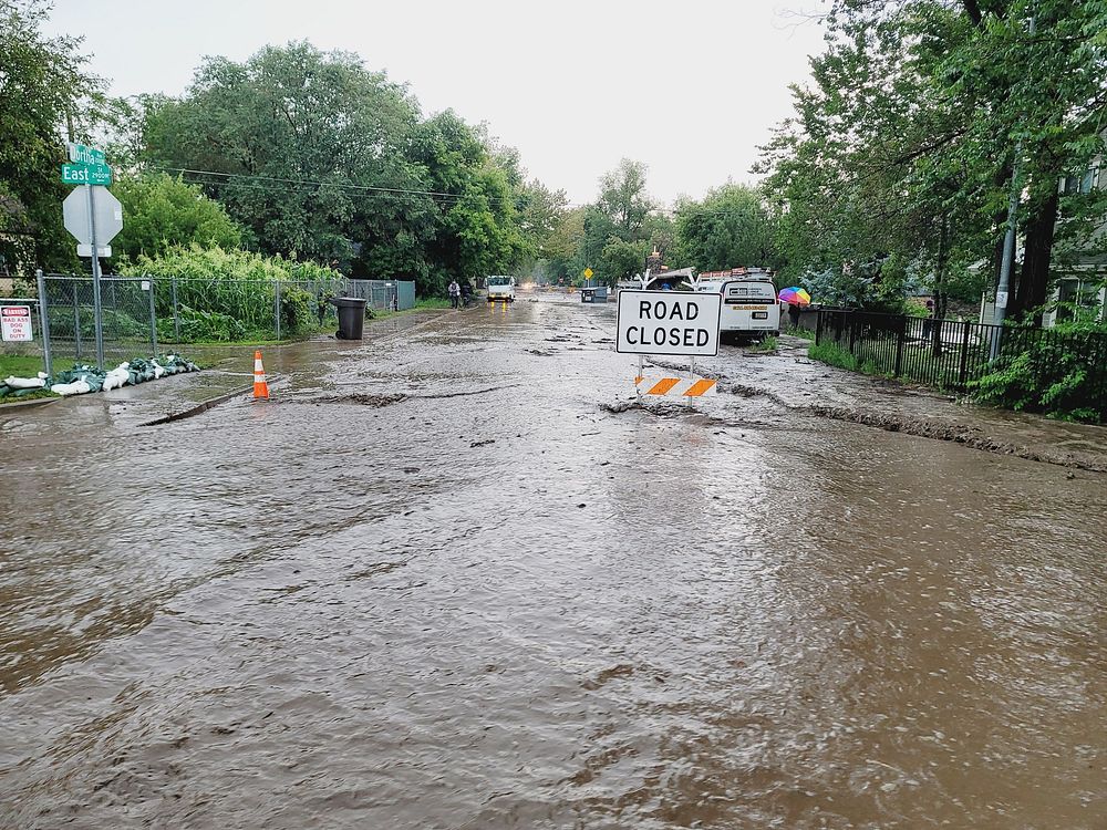 Flooding road closures Original public domain image from Flickr