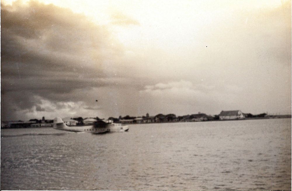 Naval Hospital Canacao, Philippine Islands, 1941. [Seaplane on water]