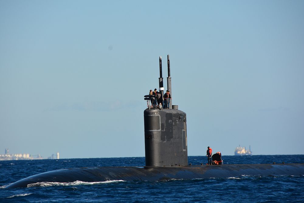 211214-N-NO901-0007 LIMASSOL, Cyprus (Dec. 14, 2021) The Los Angeles-class submarine USS Albany (SSN 753), operating in the…