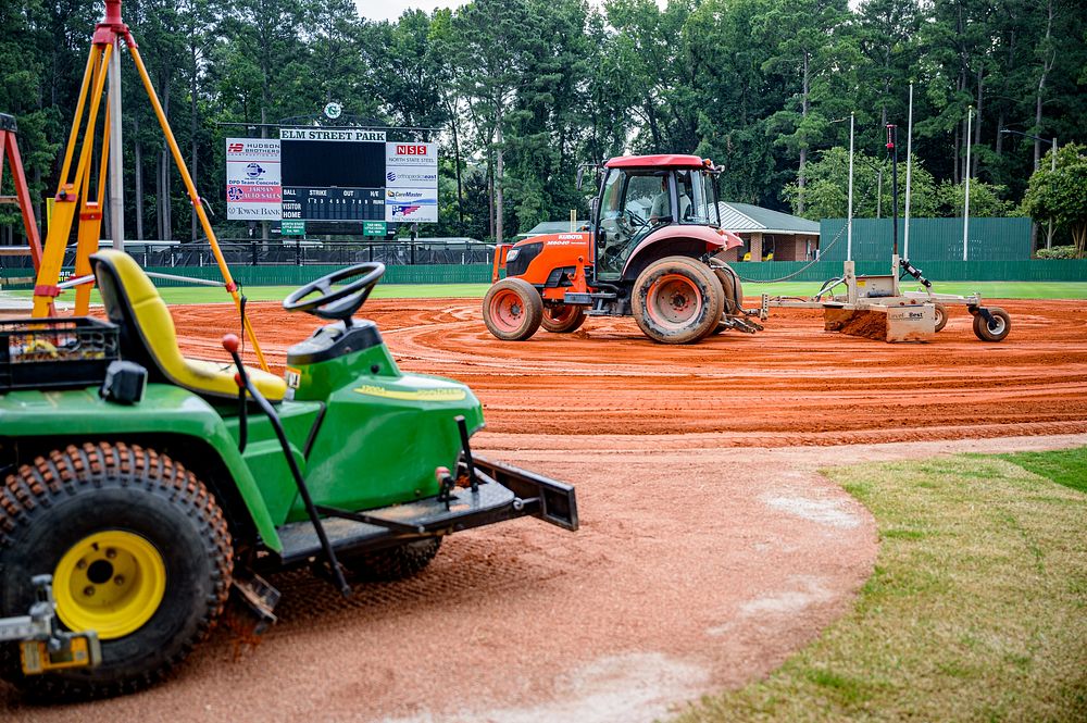Field ConversionStalling Stadium infield is converted for the 2021 Little League Softball World Series (July 2021).