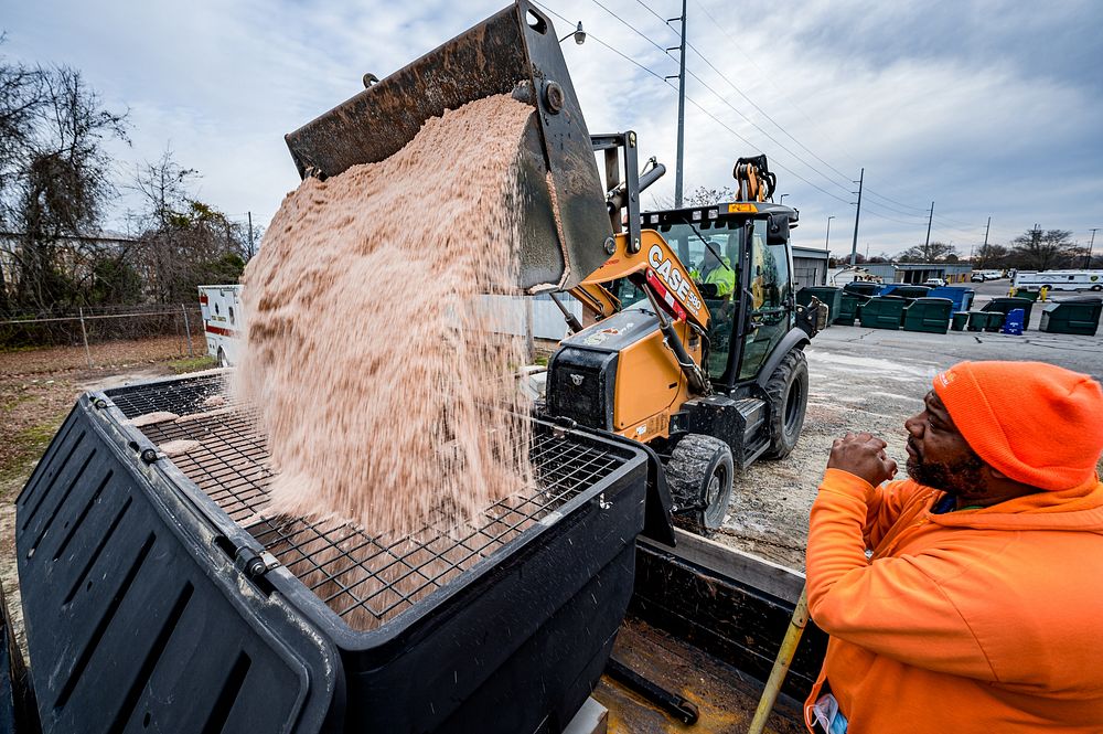 Preparing for Winter WeatherGreenville Public Works prepares salt spreaders and other equipment for use ahead of expected…