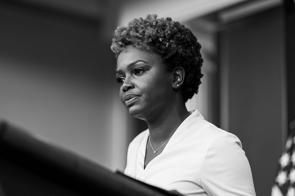 Principal Deputy Press Secretary Karine Jean-Pierre holds a press briefing, Friday, November 5, 2021, in the James S. Brady…