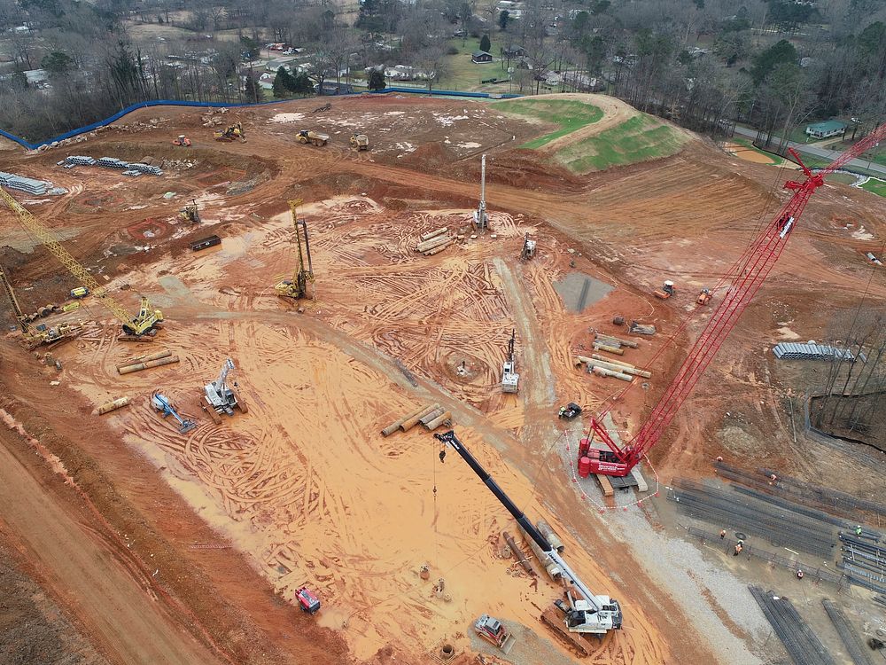 Construction site aerial view of the future Medical West Hospital, an affiliate of University of Alabama at Birmingham UAB…