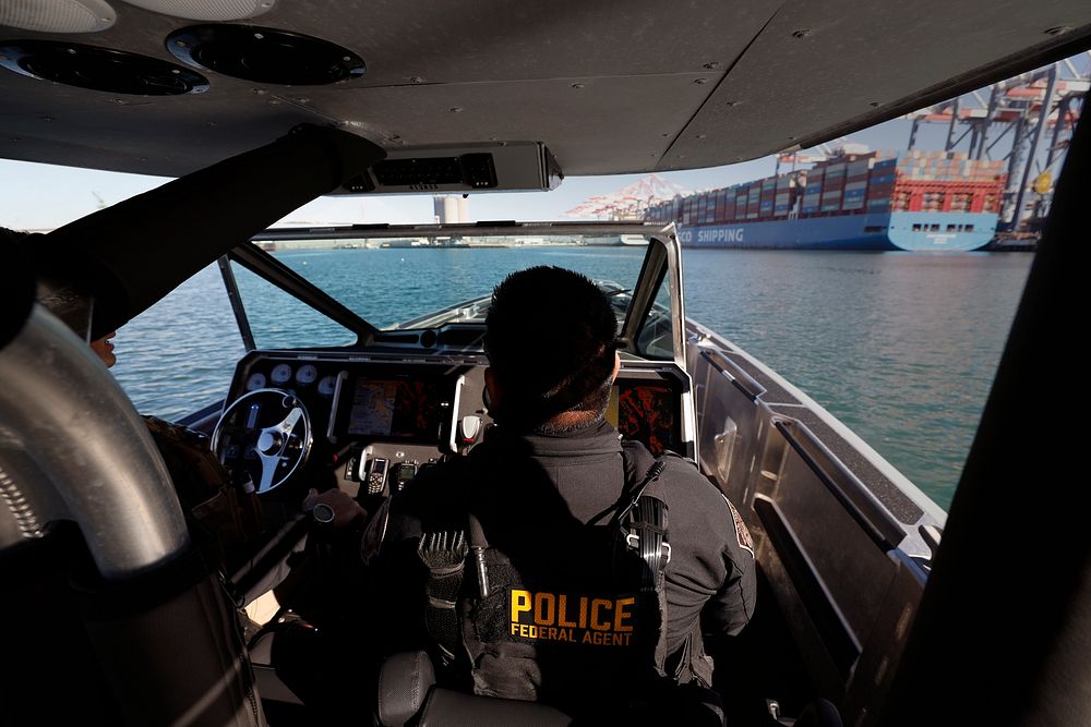 U.S. Customs and Border Protection, Air and Marine Operations marine interdiction agents patrol the coastal waters of Long…
