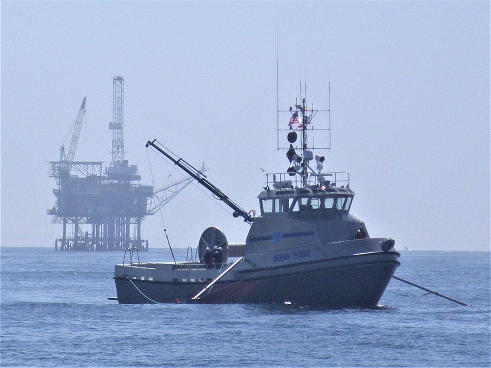 Oil Spill Response VesselMay 9, 2012 Santa Barbara Channel, California An oil spill removal organization (OSRO), deploys one…