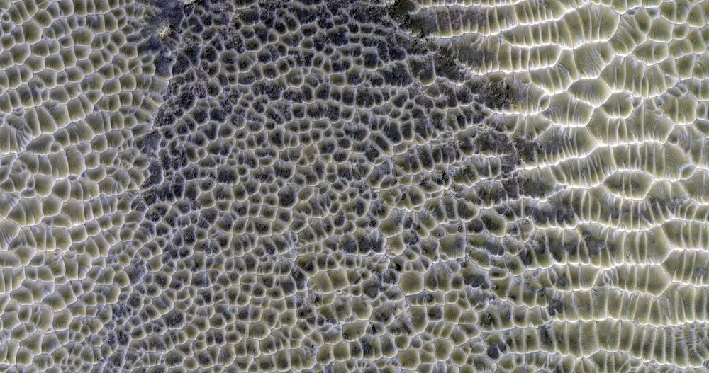 Polygonal Dunes, abstract nature pattern.