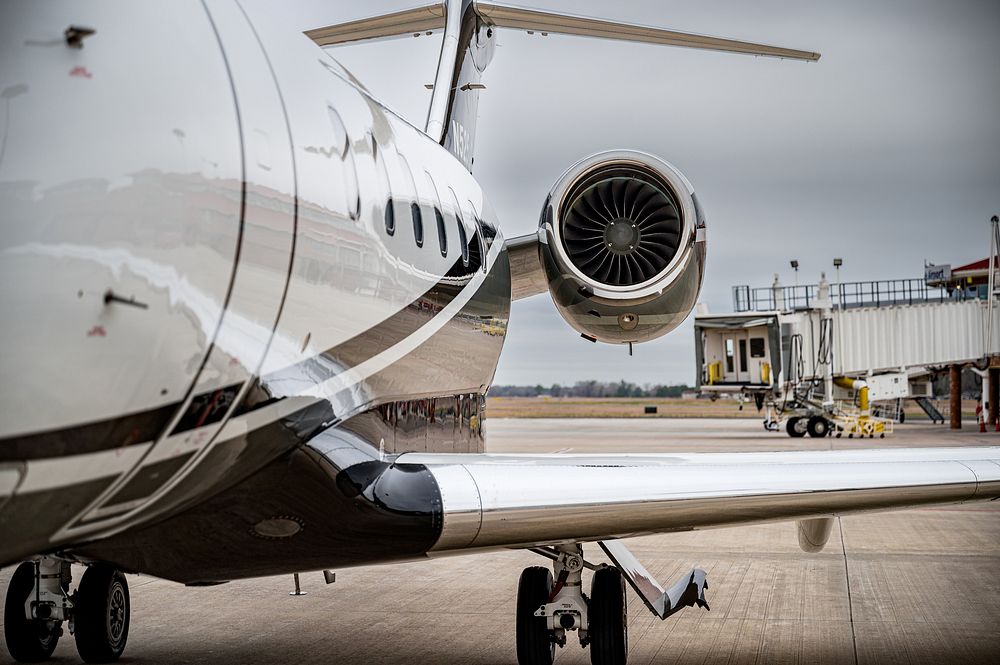 Plane on the tarmac at Pitt-Greenville Airport (PGV).