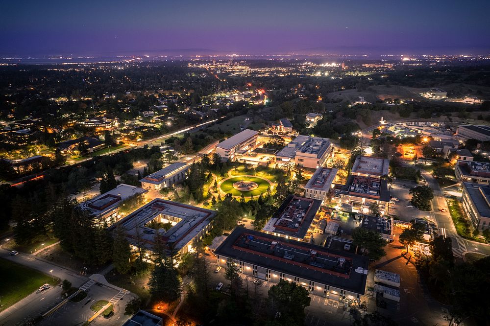 View of SLAC campus looking east towards the bay at dusk. For more information or additional images, please contact 202-586…