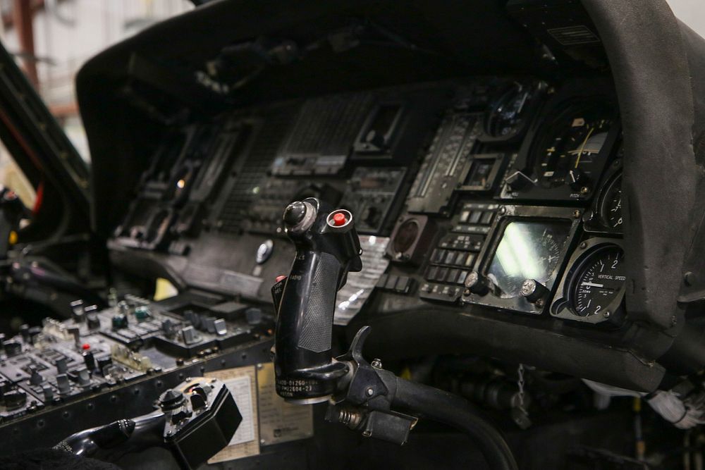 Pilot cockpit controls.