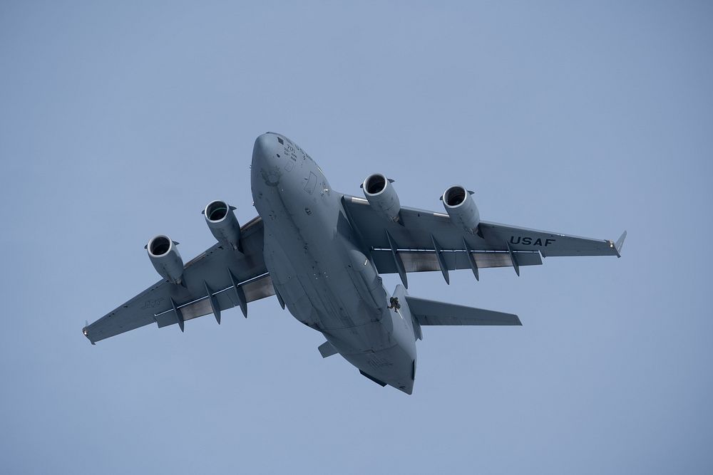 A U.S. Air Force C-17 Globemaster III assigned to the 514th Air Mobility Wing, Joint Base McGuire-Dix-Lakehurst, New Jersey…