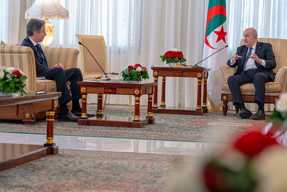 Secretary Blinken Meets With Algerian President TebbouneSecretary of State Antony J. Blinken meets with Algerian President…