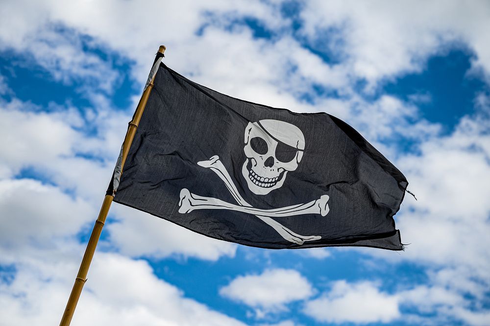 PirateFest flag, Greenville, 2022. Original public domain image from Flickr
