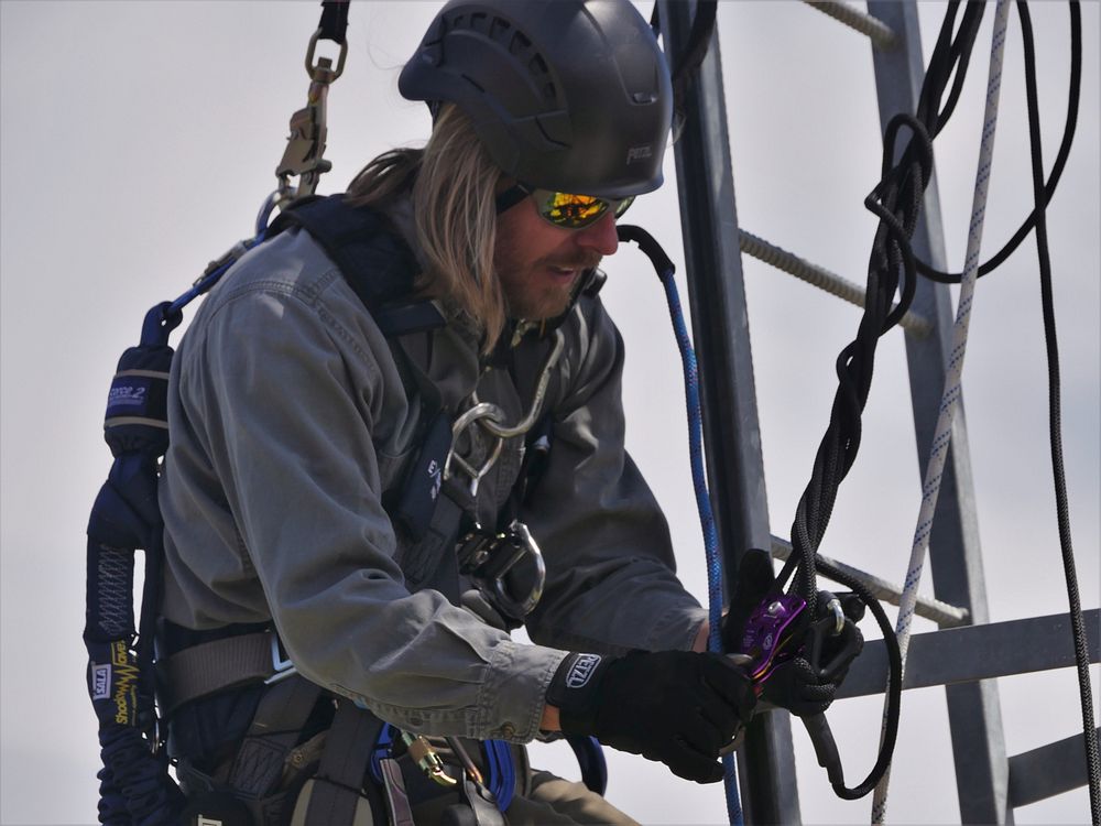 Tower Climbing Training. BLM employees participate in Tower Climbing Training. maintains about 600 antenna systems on towers…