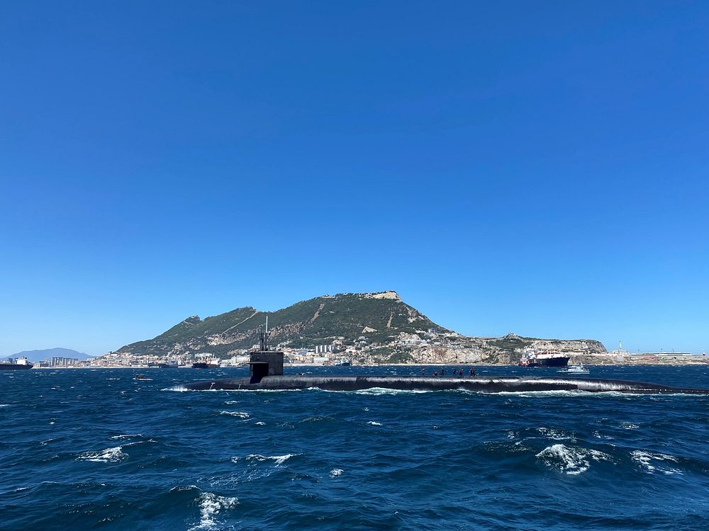 PORT OF GIBRALTAR. The U.S. Navy submarine USS Alaska (SSBN 732) arrived at the Port of Gibraltar. Original public domain…