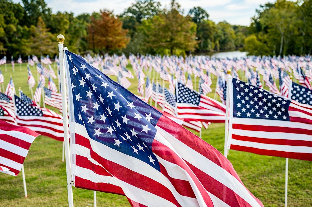  American flags at field of honor