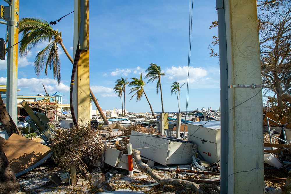 Hurricane Ian damage 2022, natural disaster.