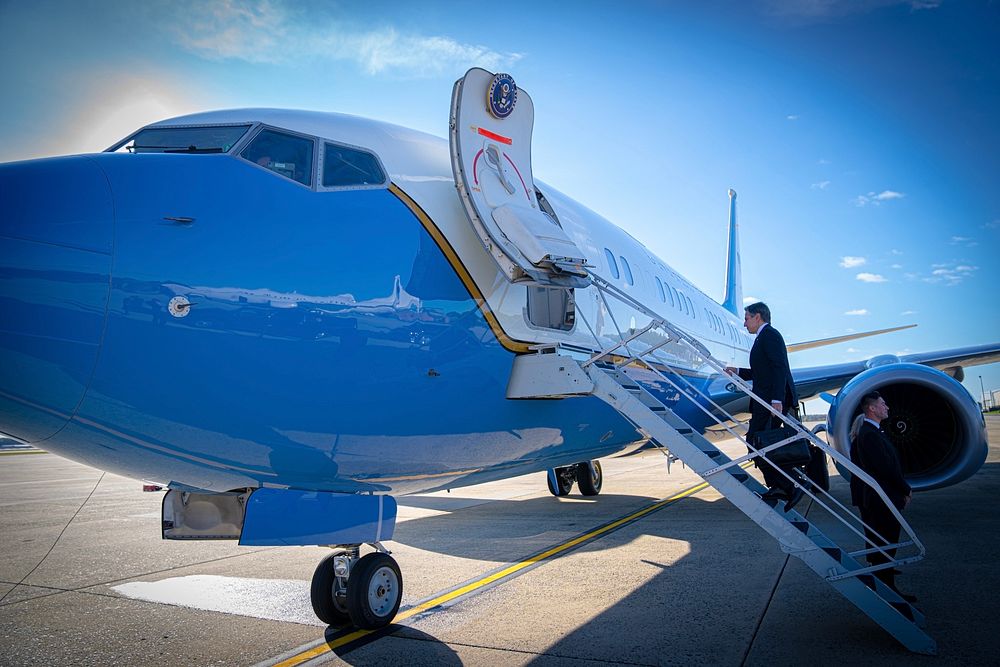 Secretary Blinken Boards the Plane to Travel to PhiladelphiaSecretary of State Antony J. Blinken boards the plane at Joint…
