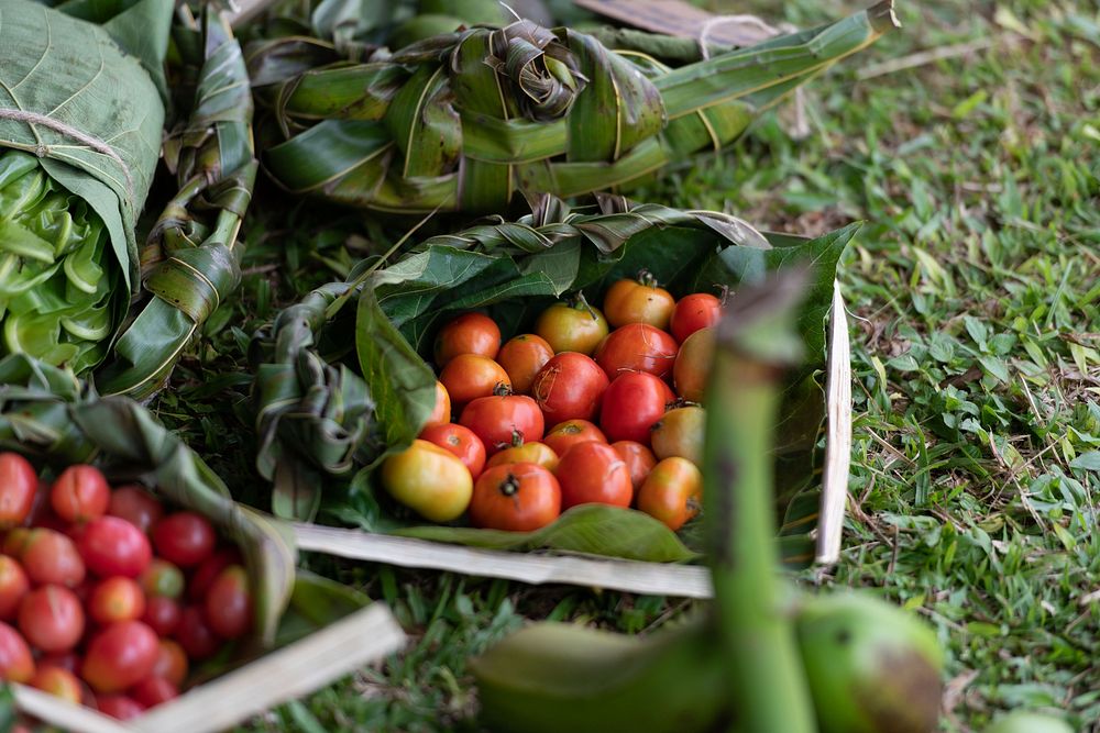 Fresh tomatoes, farmer market.