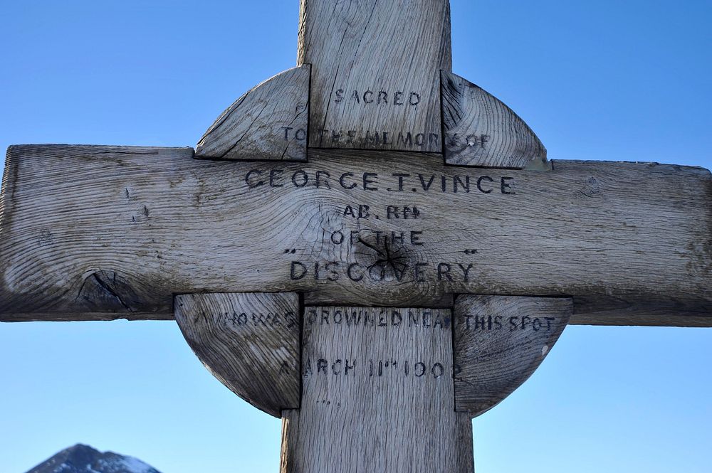 George Vince Memorial Cross, Antarctic. Original public domain image from Flickr