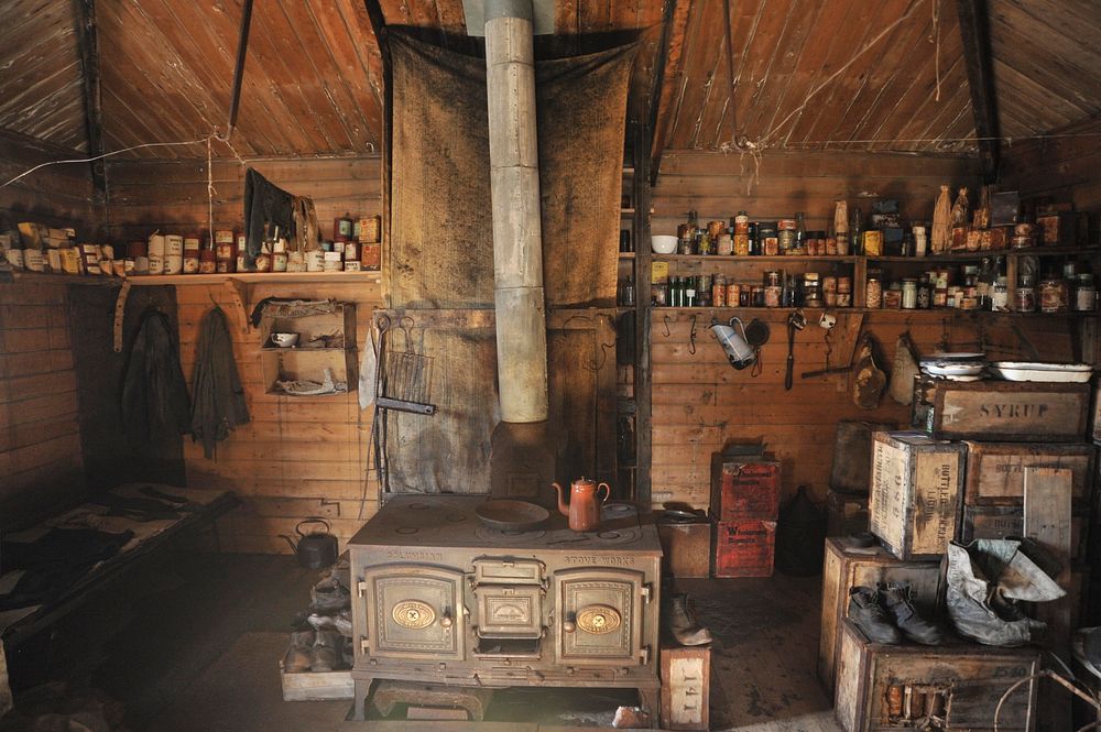 Vintage stove, Cape Royds. Original public domain image from Flickr