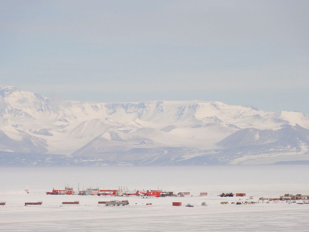 Research station, Antarctica, nature landscape. Original public domain image from Flickr
