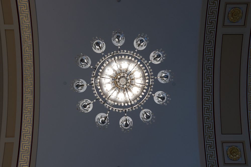 Crystal chandelier, Cannon Renewal Project.